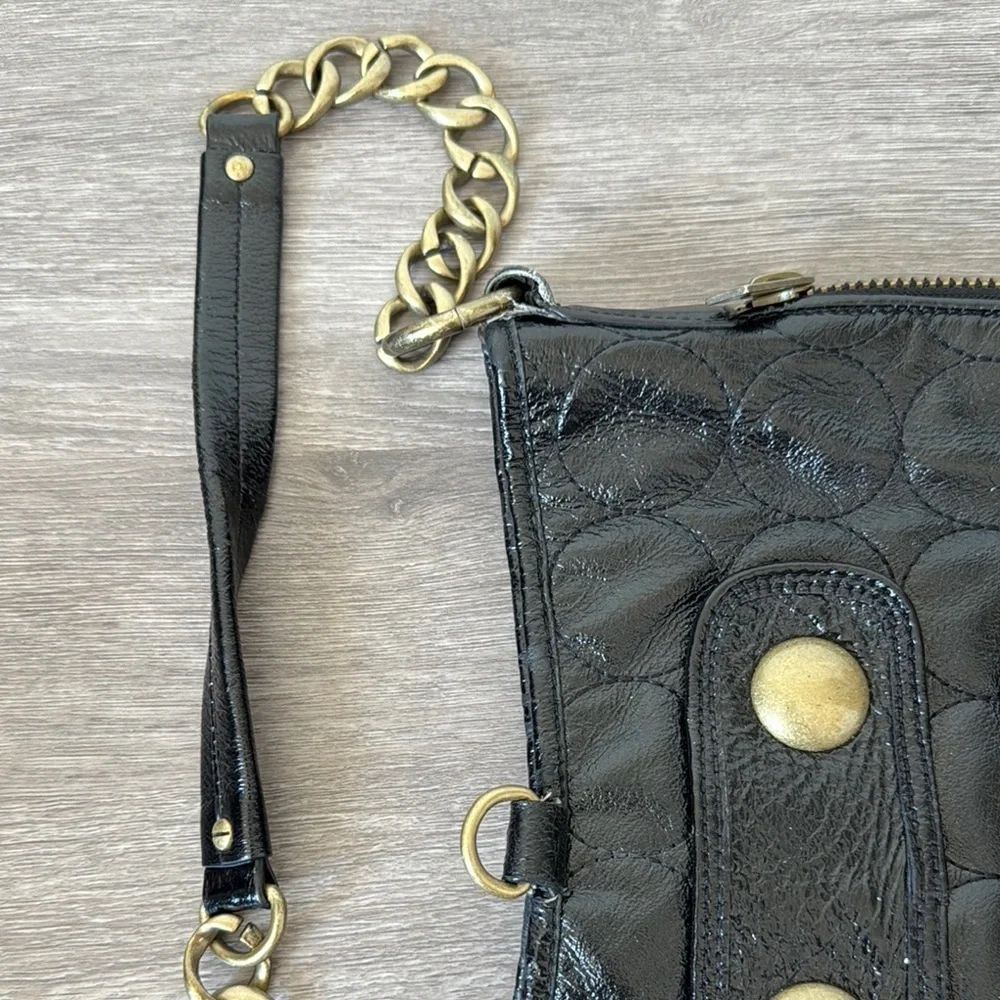 Cynthia Rowley Black Hobo with Gold-Tone Stud Accents